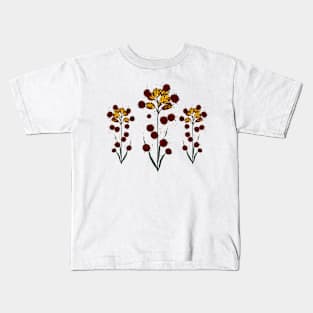 Red Exotic Flowers Kids T-Shirt